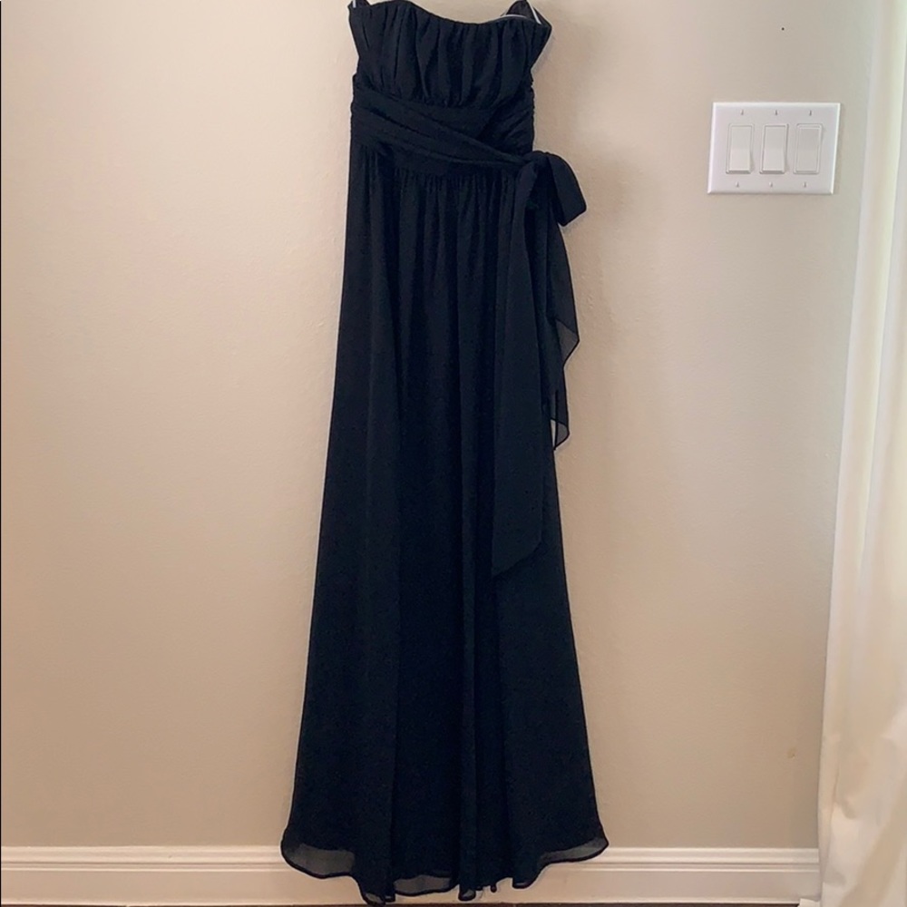 Strapless Long Bari Jay Black Dress